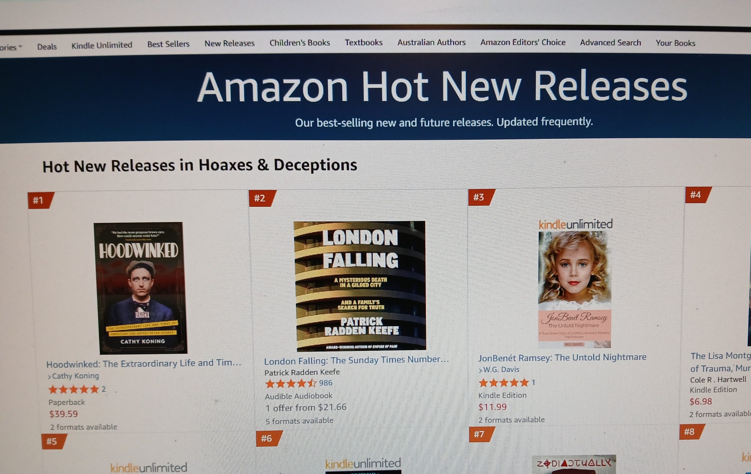 Hoodwinked #1 Amazon Hot New releases Hoaxes and Deceptions